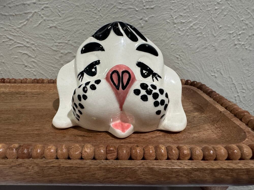 1970 Ceramic Dog Eyeglass Holder